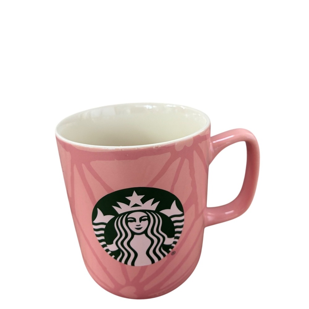Starbucks Pink Geometric Siren Logo Ceramic Coffee Mug 14.9oz 2021 Collection - Picture 2 of 5